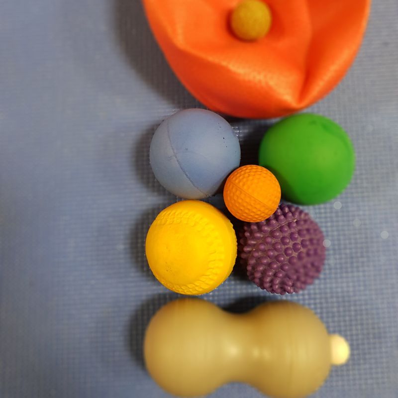 Pelotas utilizadas en el taller de autoliberación miofascial.